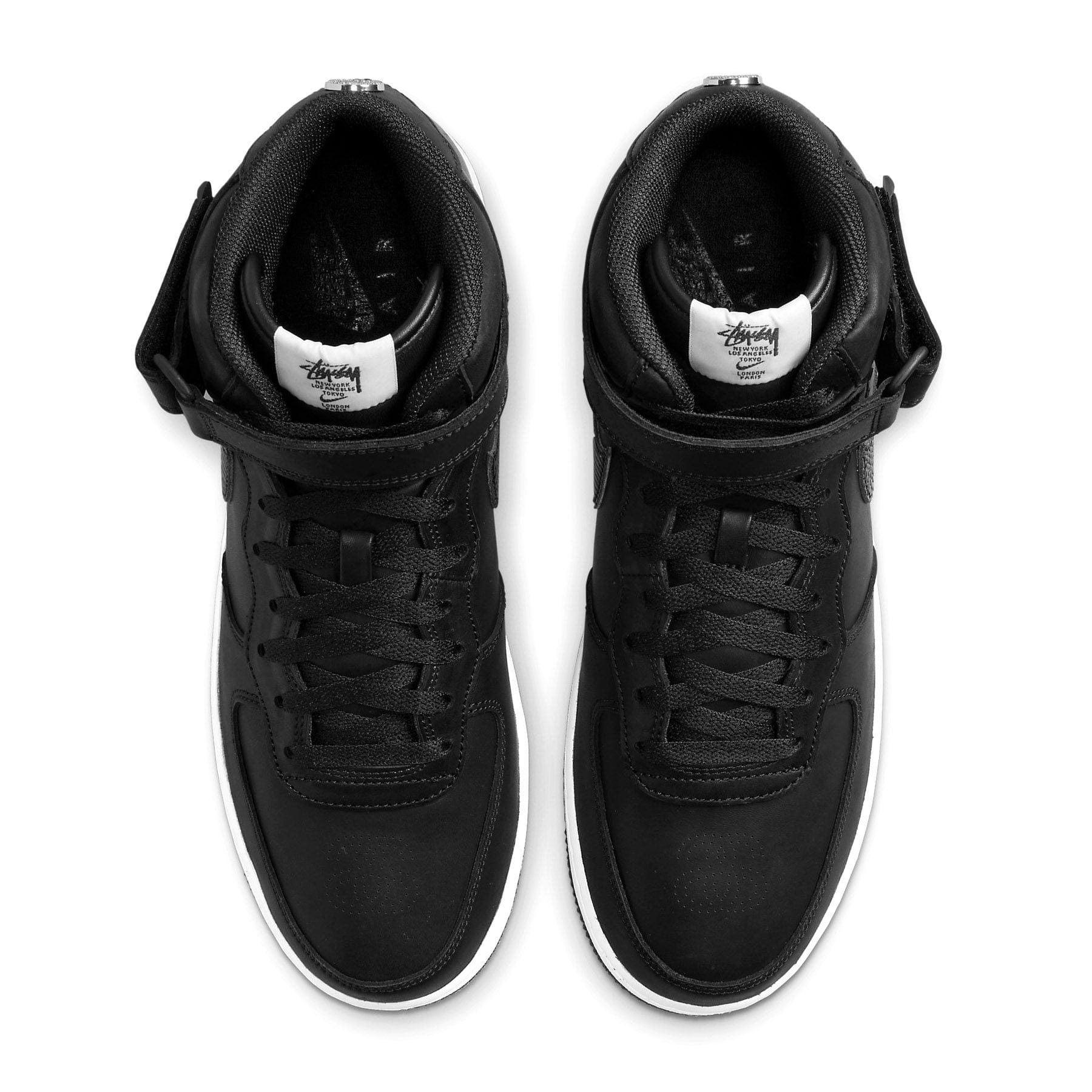 Nike Air Force 1 Mid Stussy 'Black White' - Image 3