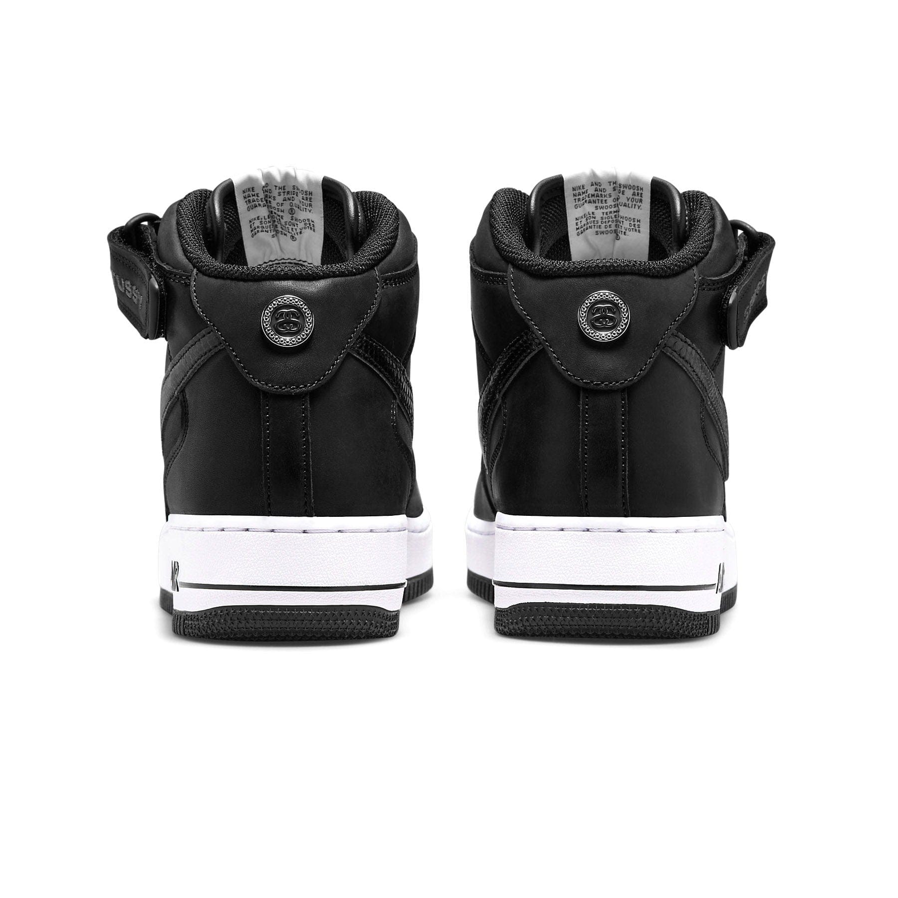 Nike Air Force 1 Mid Stussy 'Black White' - Image 4