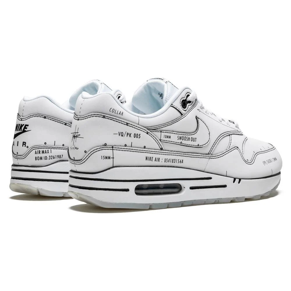 Nike Air Max 1 'Sketch Schematic - White' - Image 3