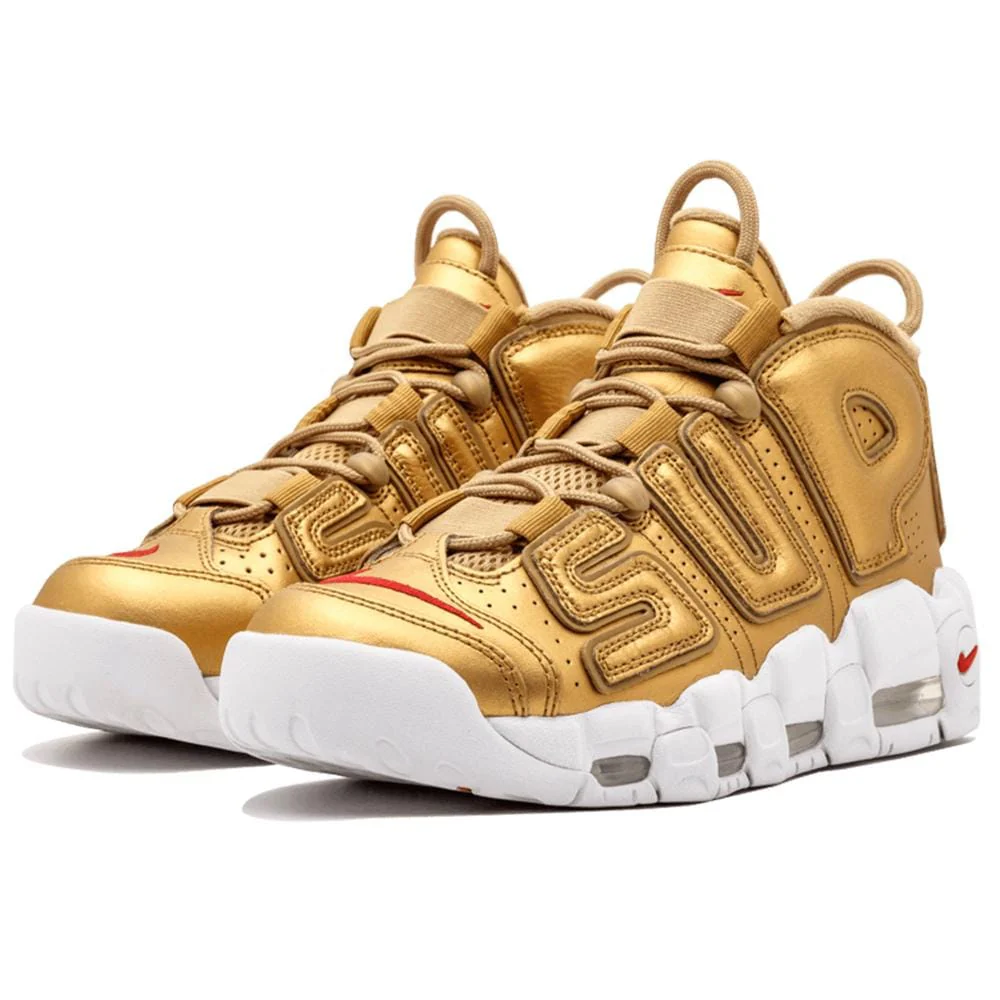 Supreme x Nike Air More Uptempo "Metallic Gold" - Image 2