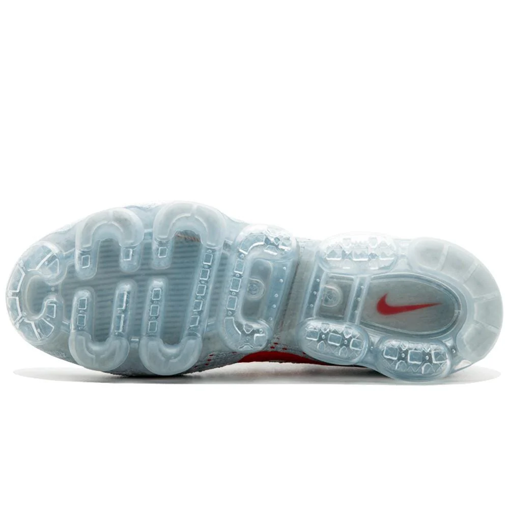 Nike Air Vapormax Flyknit Pure Platinum-University Red - Image 5