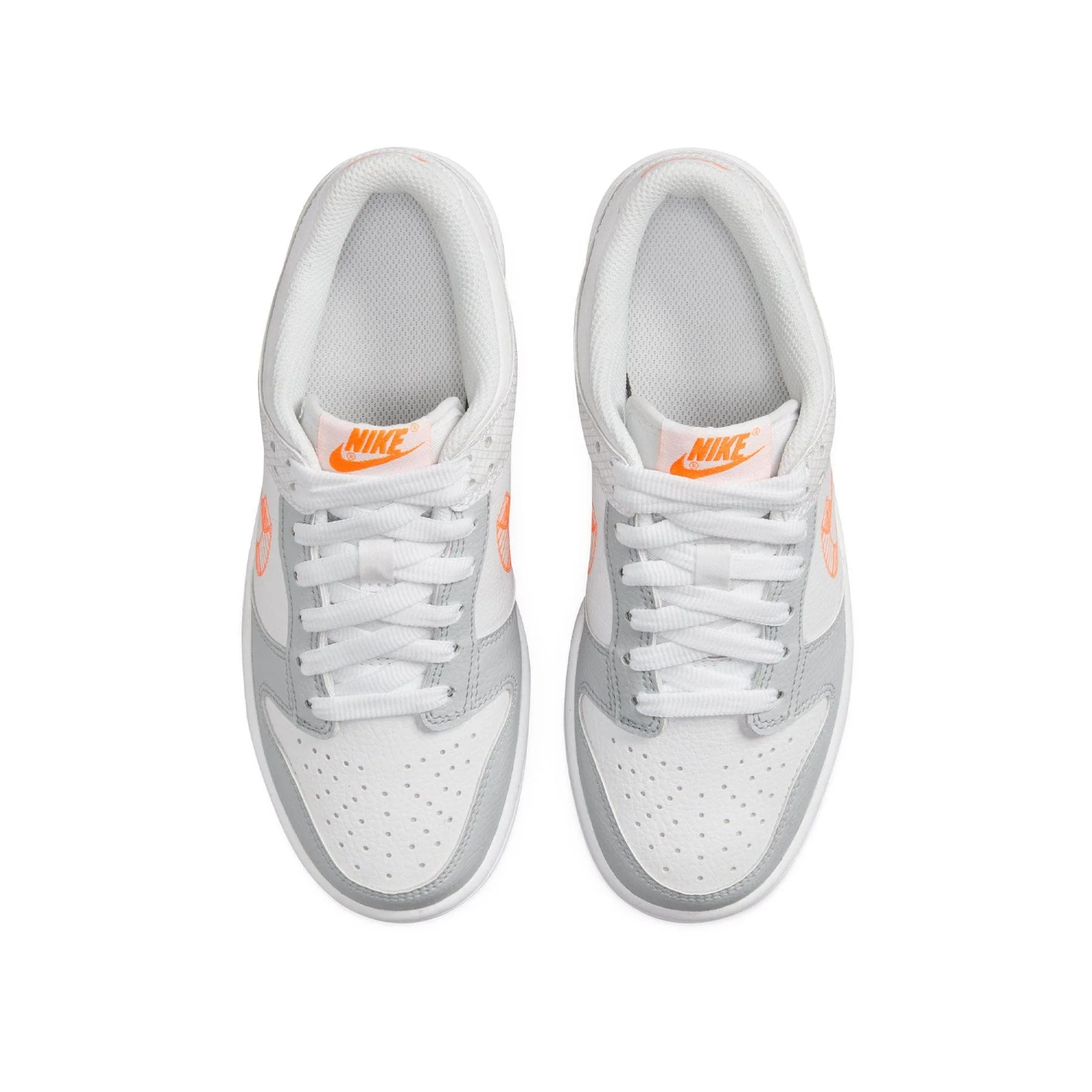 Nike Dunk Low GS 3D Swoosh White Grey - Image 3