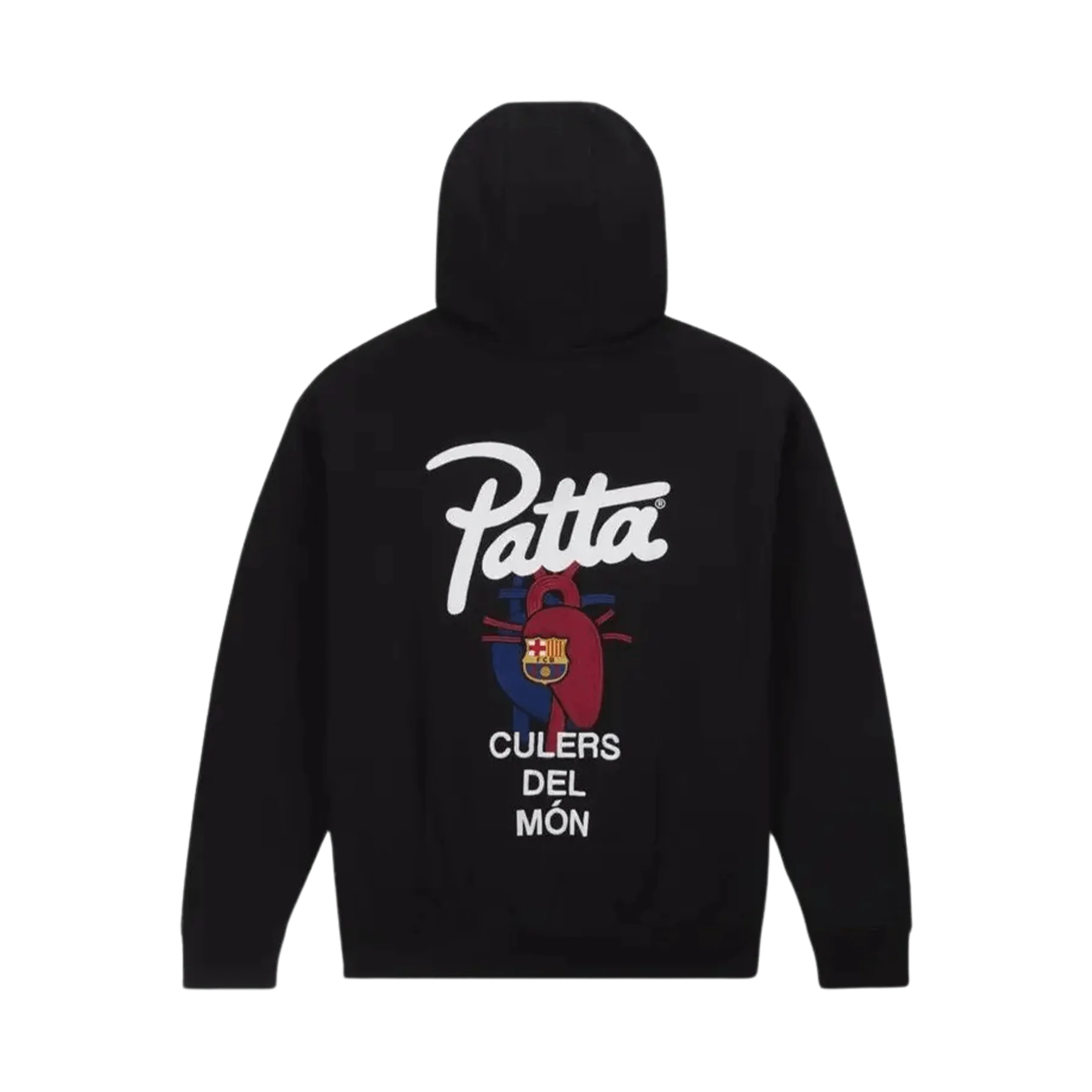 Nike FC Barcelona x Patta 'Culers del Món' Black Hooded Sweatshirt - Image 2