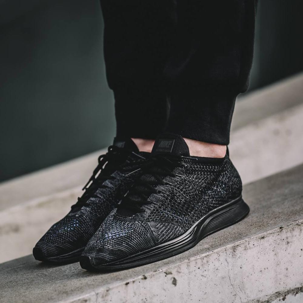 Nike Flyknit Racer Triple Black - Image 3