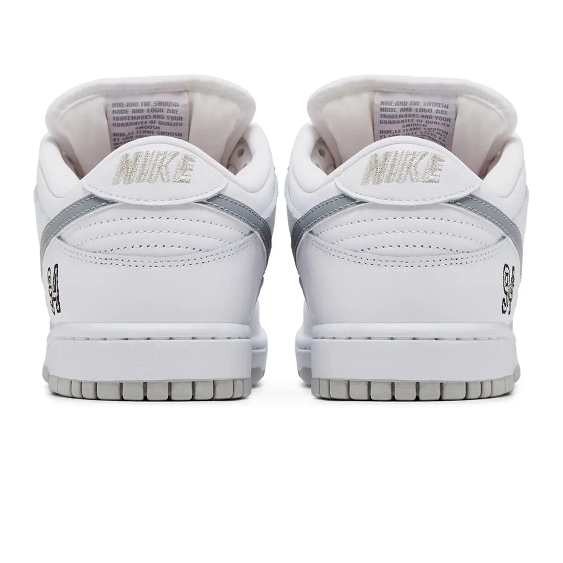 Nike Dunk Low SB x Supreme 'White Metallic Silver' - Image 2