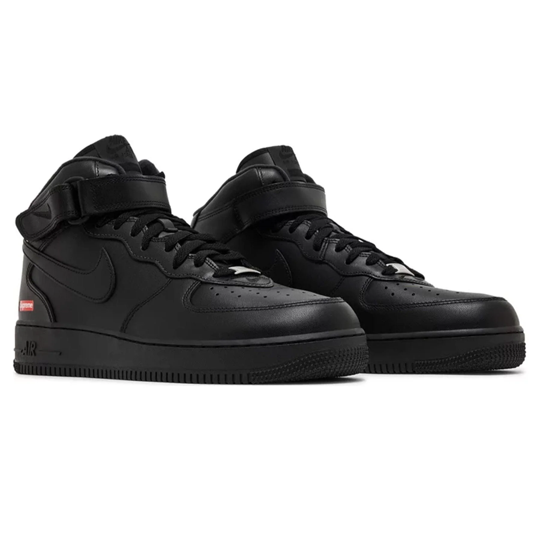 Supreme x Air Force 1 Mid 'Box Logo - Triple Black' - Image 4