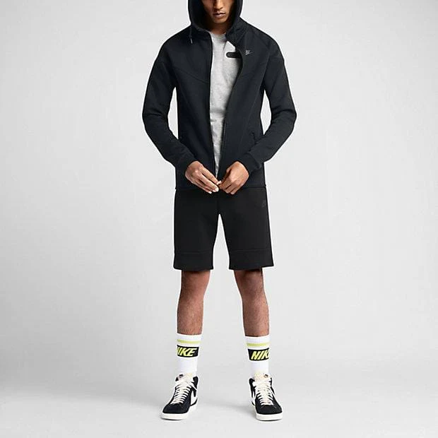 NIKE TECH FLEECE WINDRUNNER MEN'S HOODIE - Black - Image 2