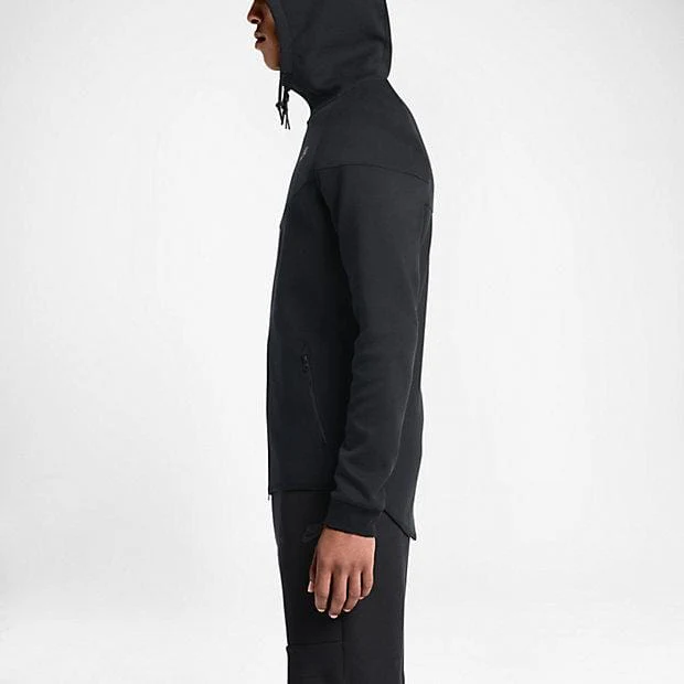 NIKE TECH FLEECE WINDRUNNER MEN'S HOODIE - Black - Image 4