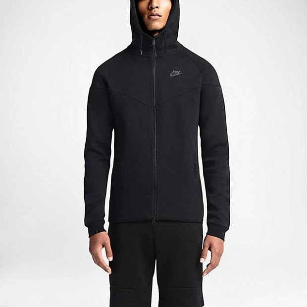 NIKE TECH FLEECE WINDRUNNER MEN'S HOODIE - Black - Image 8