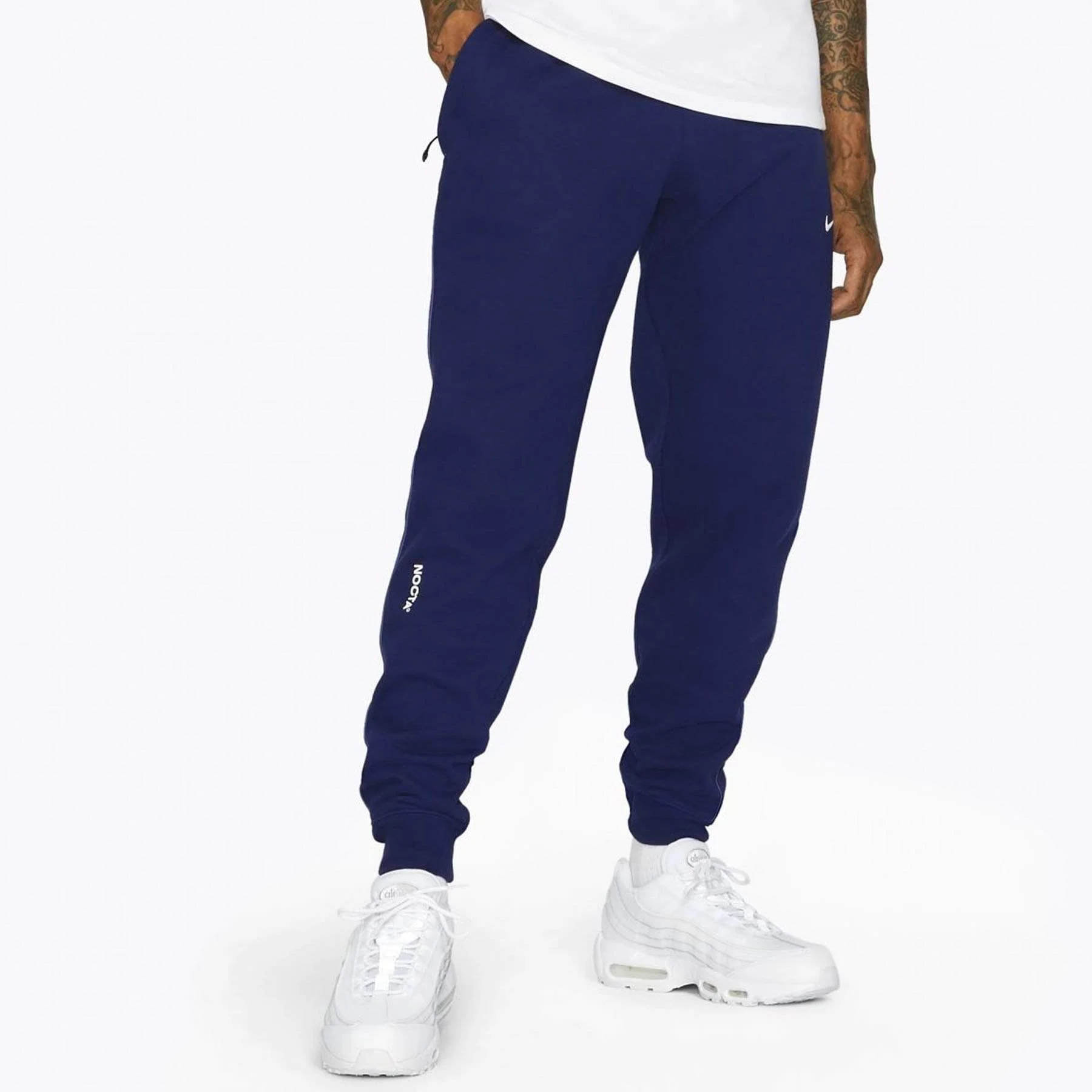 Nike x Drake NOCTA Cardinal Stock Fleece Pants Navy - Image 3