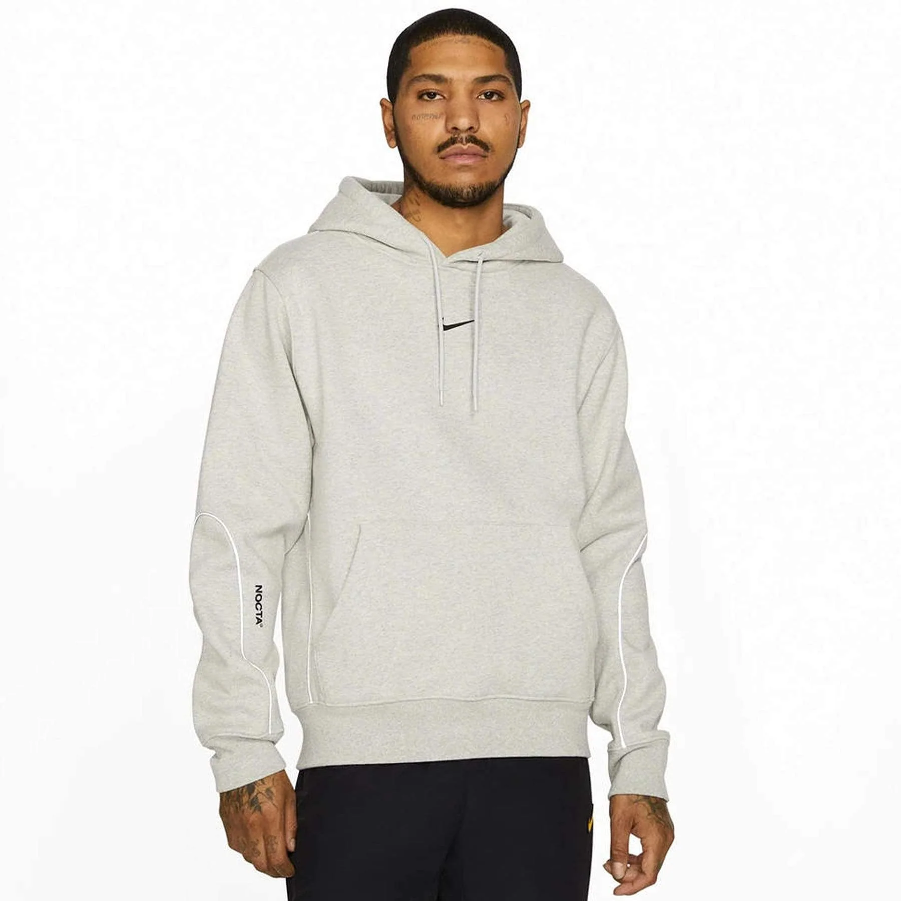 Nike x Drake NOCTA Cardinal Stock Hoodie Grey - Image 3