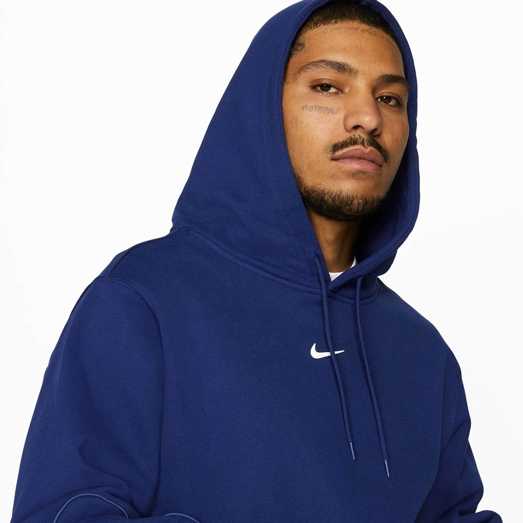 Nike x Drake NOCTA Cardinal Stock Hoodie Navy - Image 3