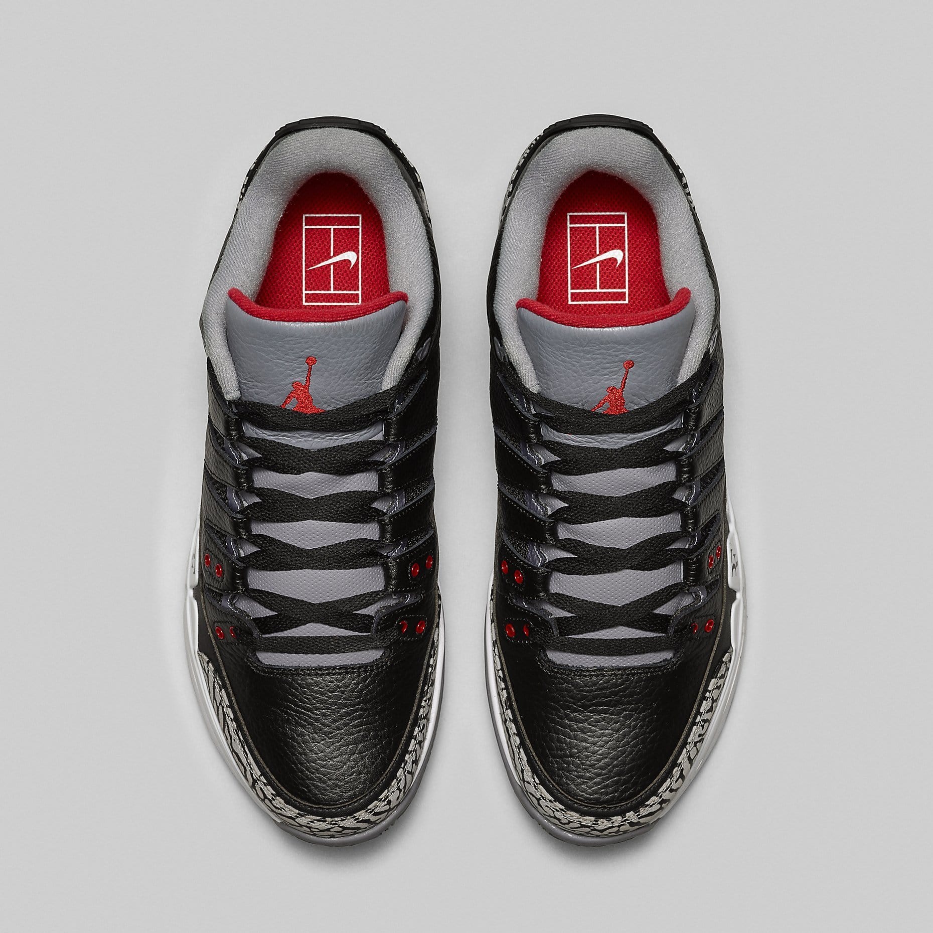 Nike Zoom Vapor Air Jordan 3 "Black-Cement" - Image 3