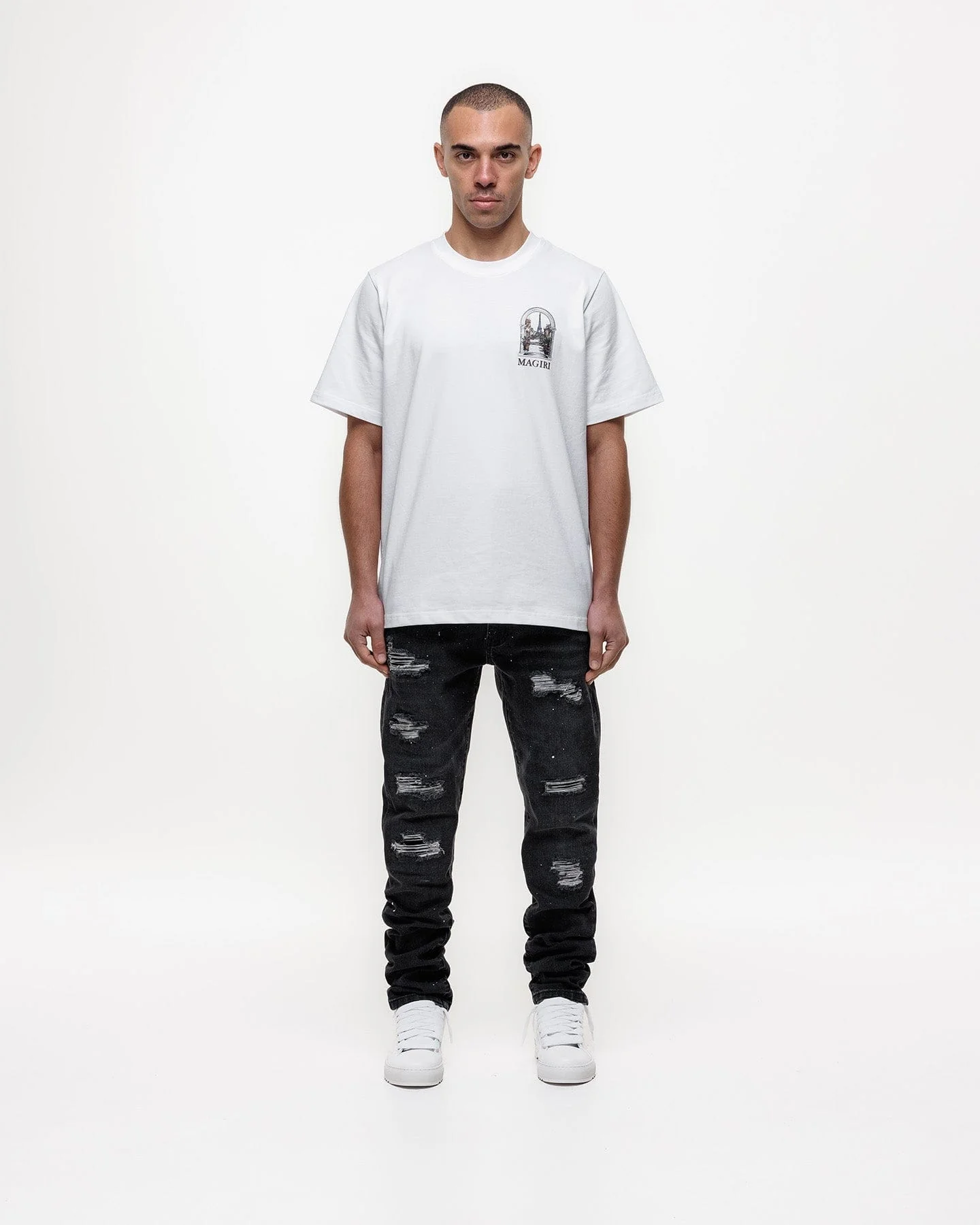 Magiri Noir Ripped Slim Jeans 'Black' - Image 3