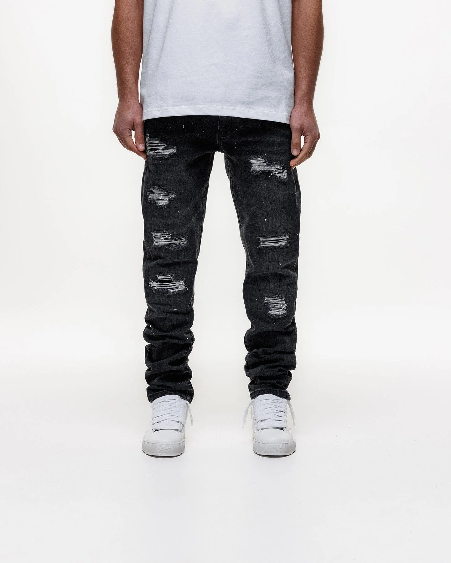 Magiri Noir Ripped Slim Jeans 'Black' - Image 4