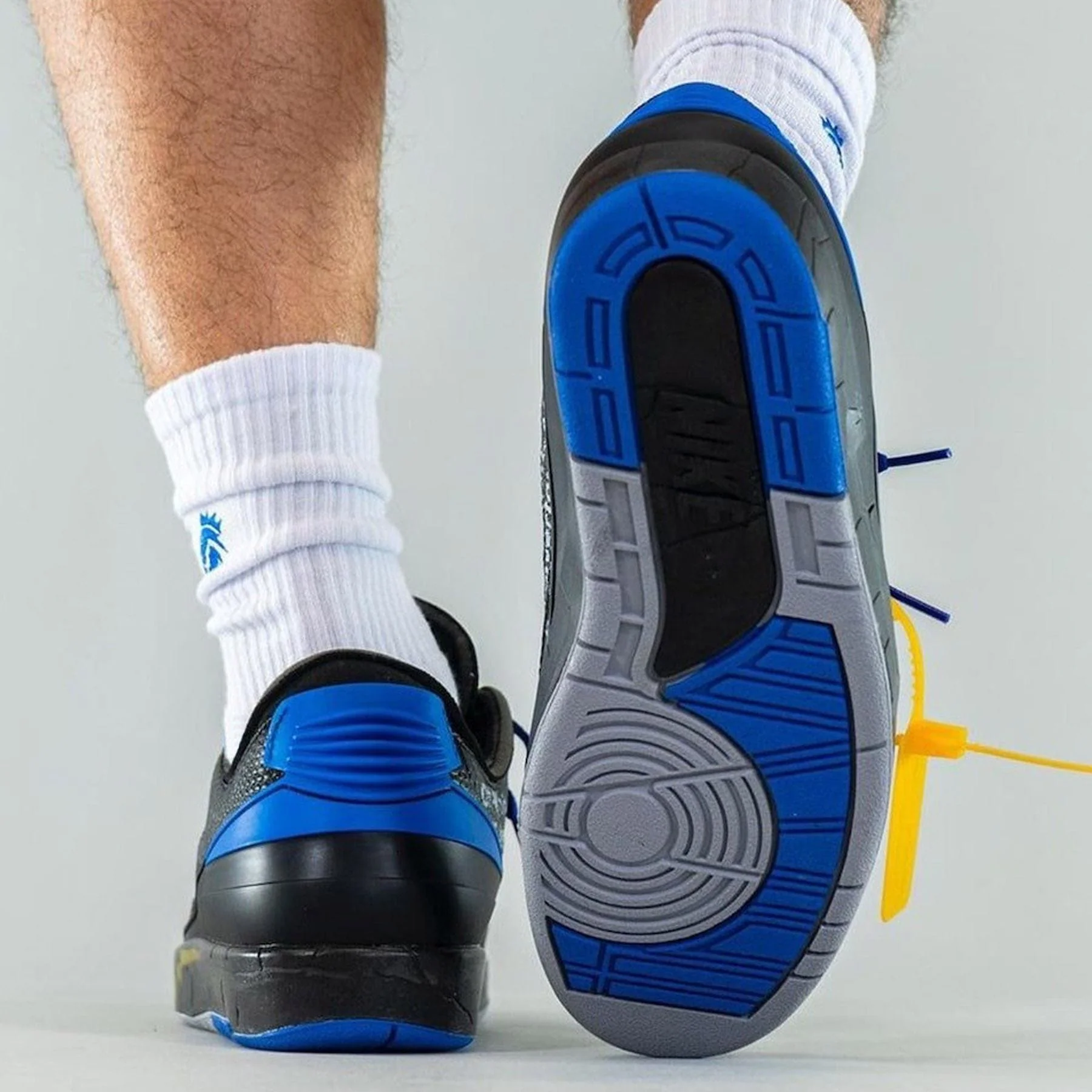Off-White x Air Jordan 2 Retro Low SP 'Black Varsity Royal' - Image 8