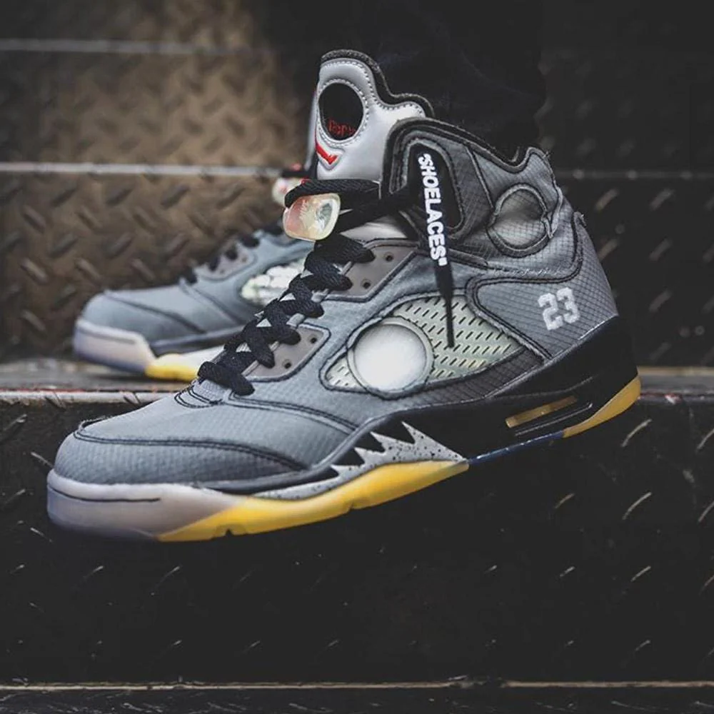 OFF-WHITE x Air Jordan 5 Retro SP 'Muslin' - Image 7