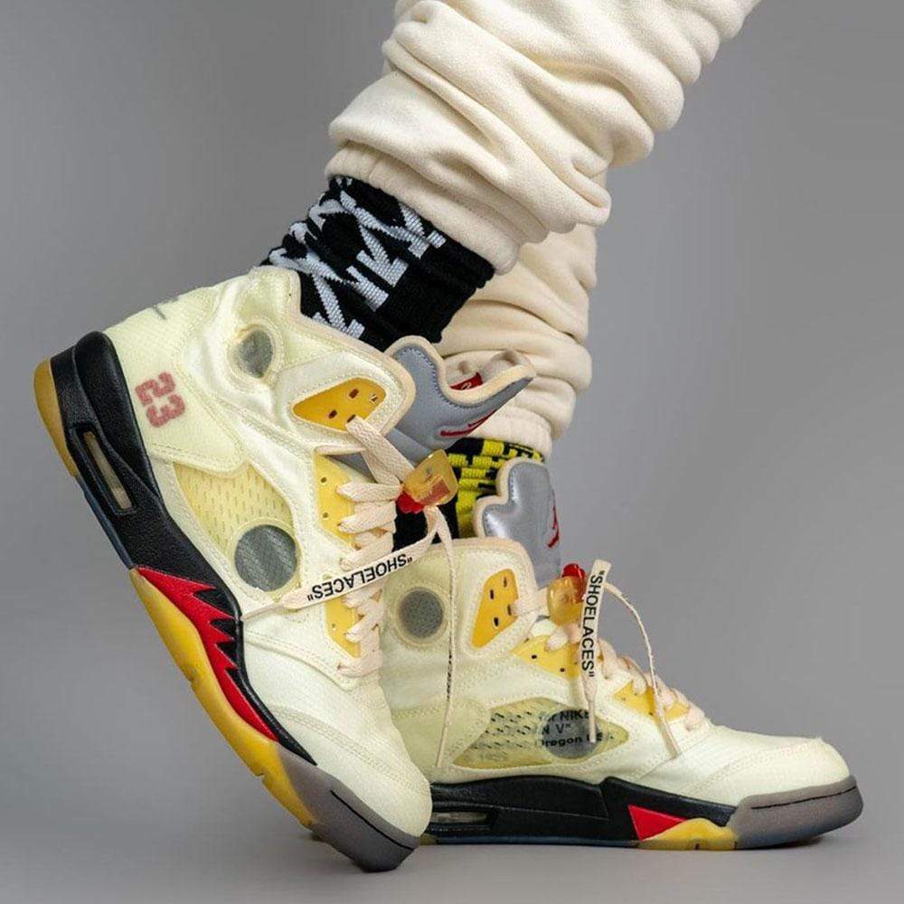 Off-White x Air Jordan 5 SP 'Sail' - Image 7