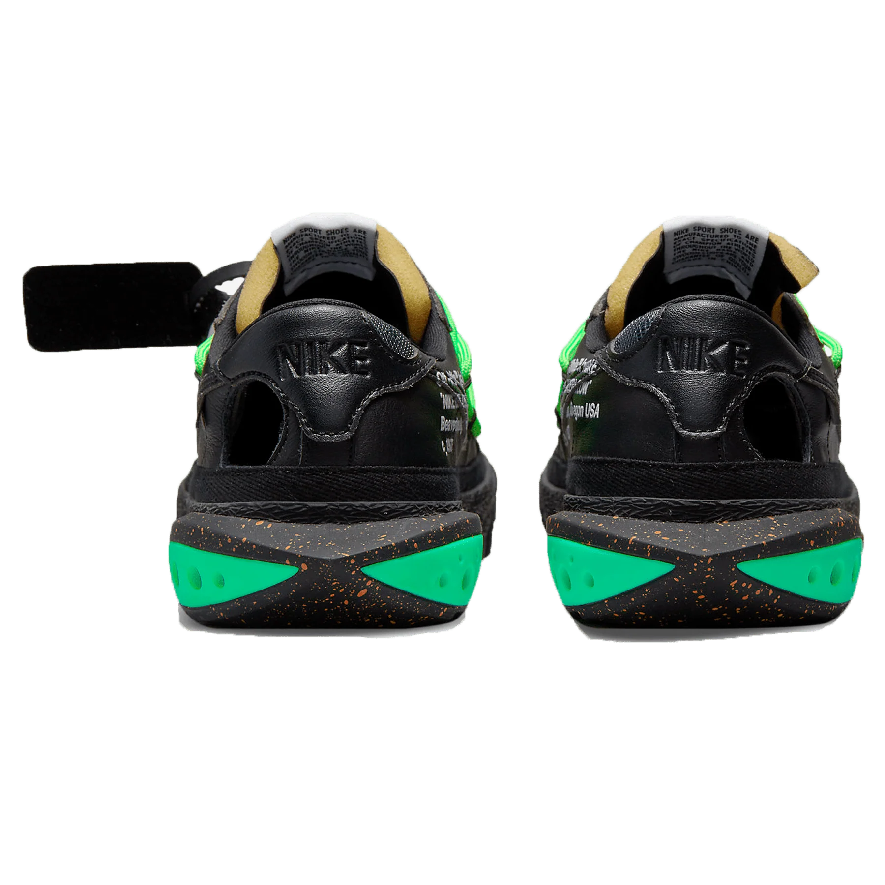 Off-White x Nike Blazer Low 'Black Electro Green' - Image 3