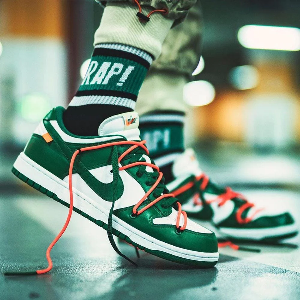 OFF-WHITE x Nike Dunk Low 'Pine Green' - Image 7