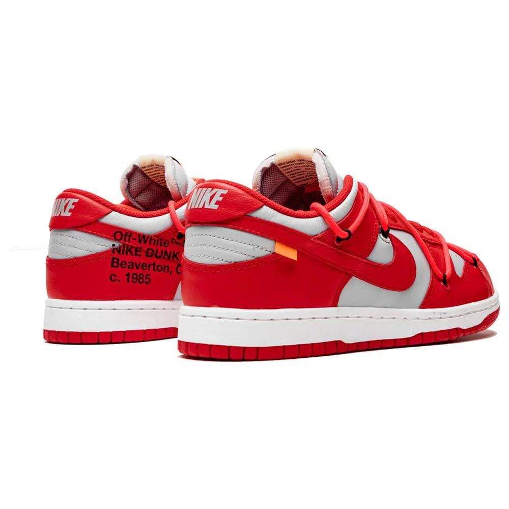 OFF-WHITE x Nike Dunk Low 'University Red' - Image 3
