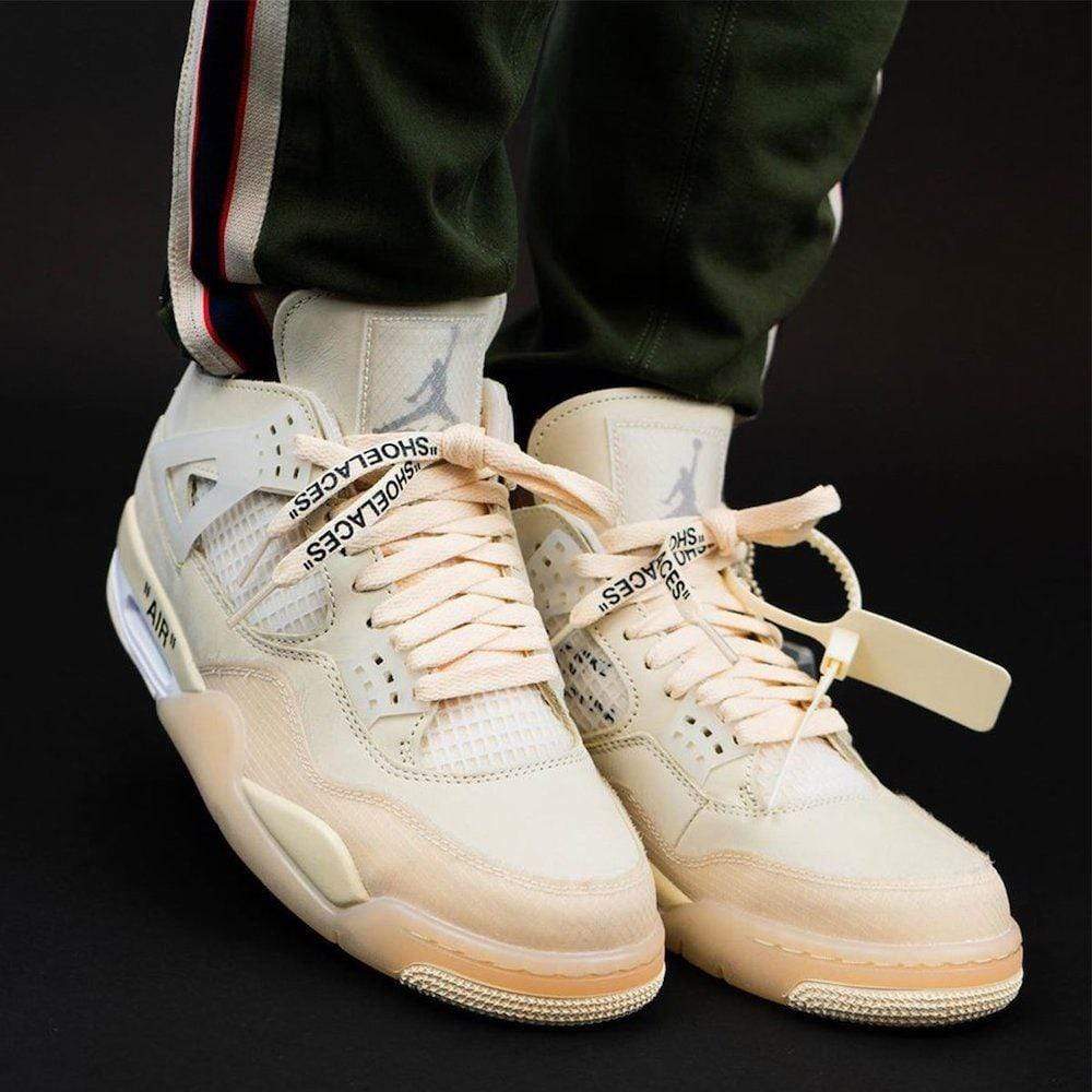 OFF-WHITE x Wmns Air Jordan 4 SP 'Sail' - Image 8