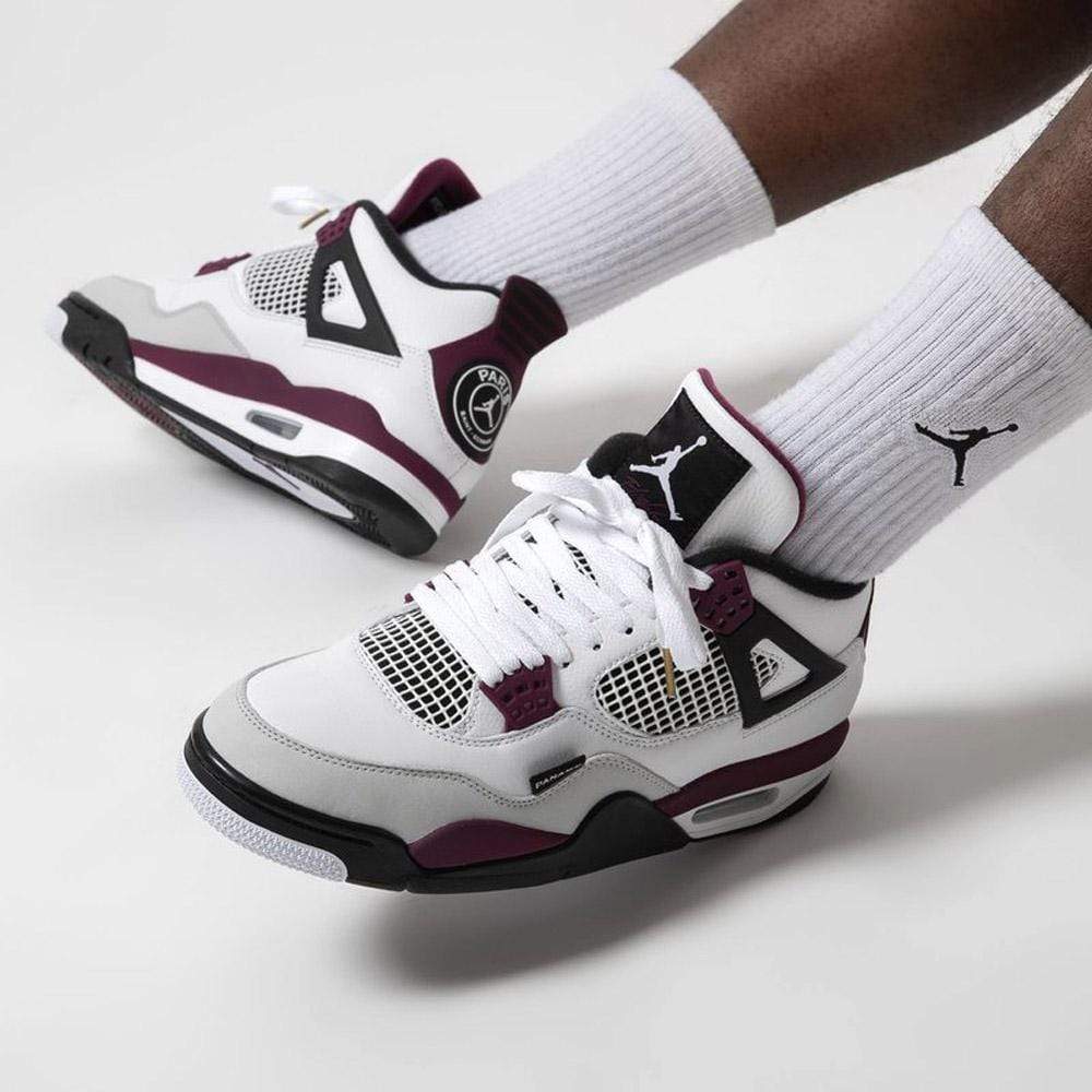 Paris Saint-Germain x Air Jordan 4 Retro 'Bordeaux' - Image 6