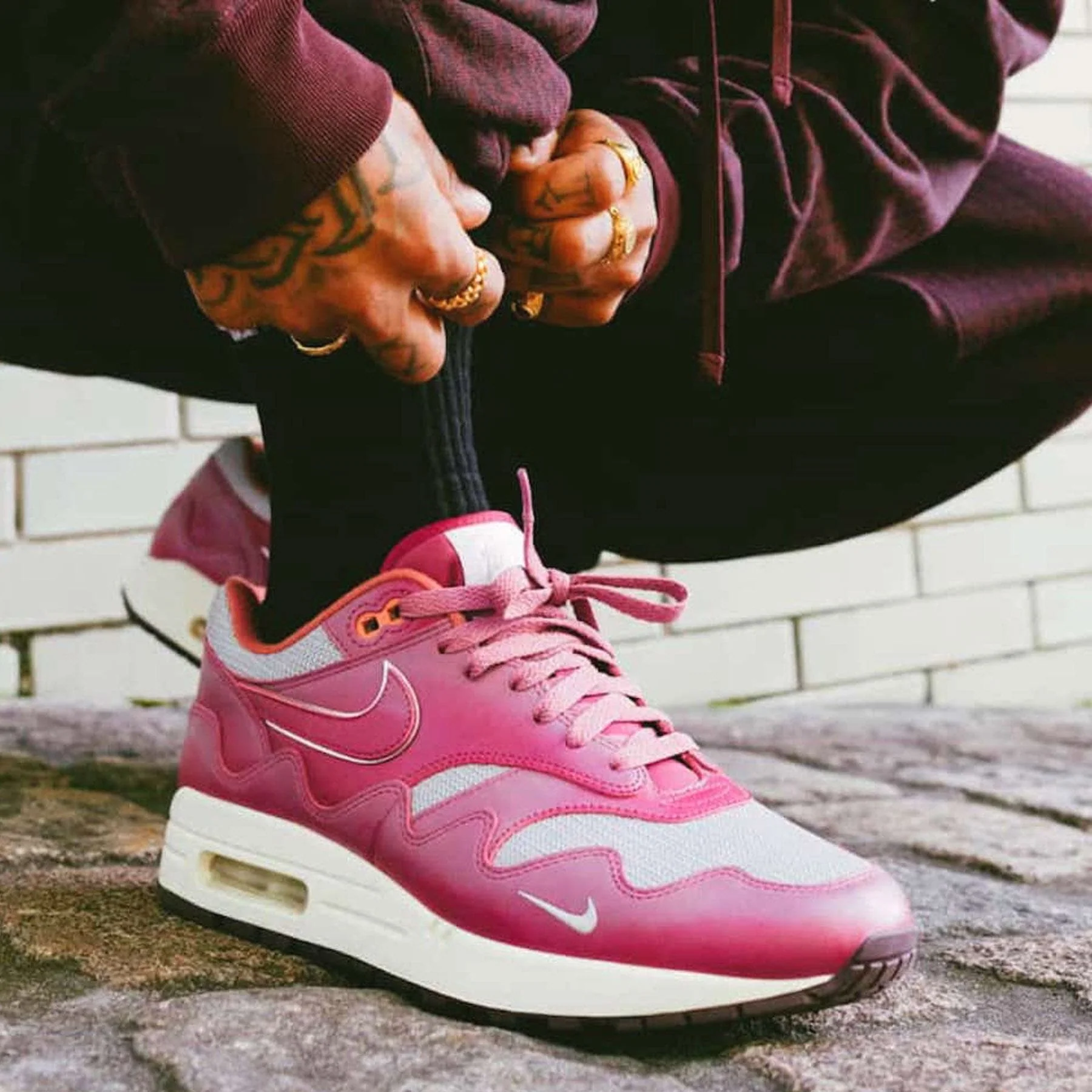 Patta x Nike Air Max 1 'Rush Maroon' - Image 8