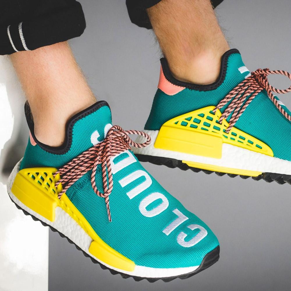 Pharrell Williams x adidas NMD HU Trail Sun Glow-EQT Yellow - Image 7
