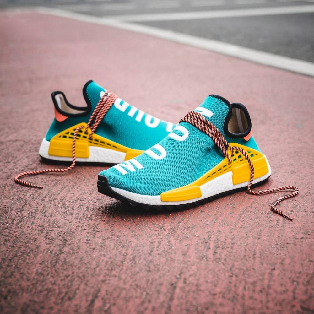 Pharrell Williams x adidas NMD HU Trail Sun Glow-EQT Yellow - Image 8