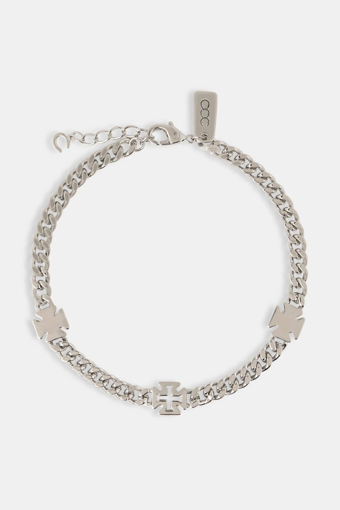 Cernucci Polished Motif & Outline Cuban Bracelet - 5mm - Image 2