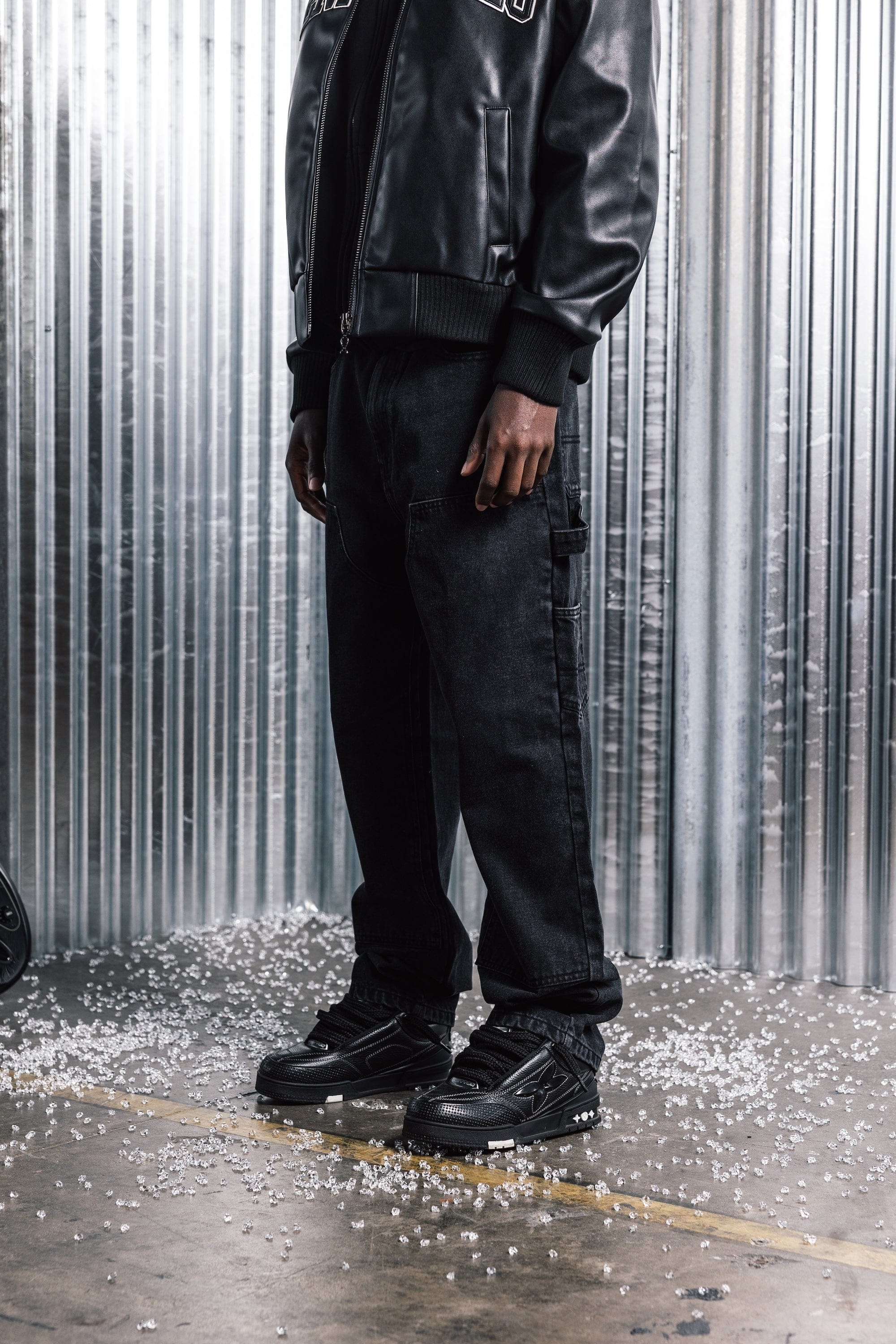 Benir Clothing Relaxed Carpenter Denim - Blackout - Image 3