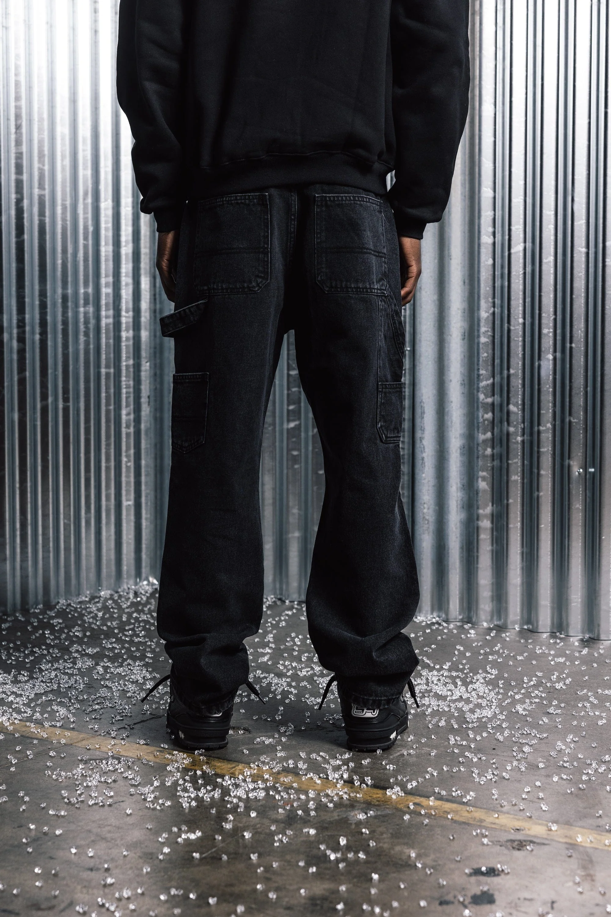 Benir Clothing Relaxed Carpenter Denim - Blackout - Image 4
