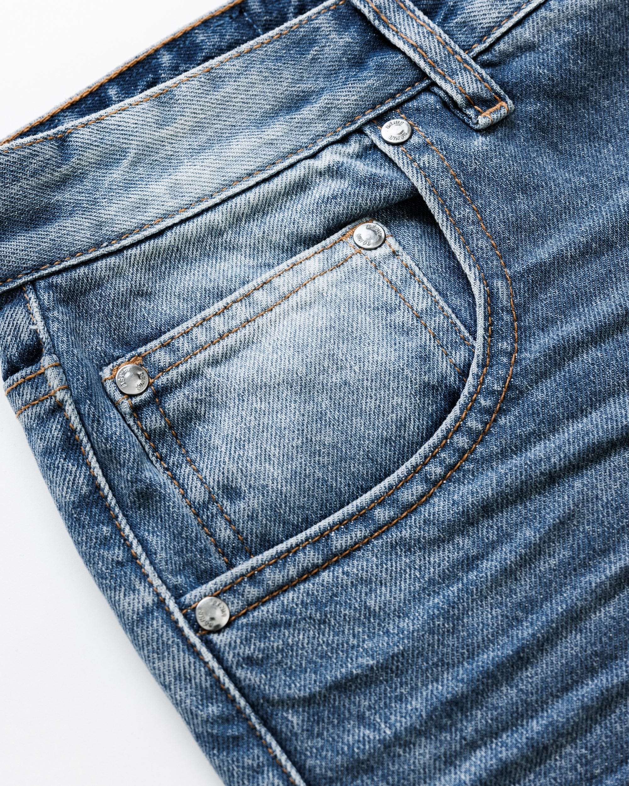 Benir Clothing Relaxed Ripple Denim - Classic Blue - Image 3