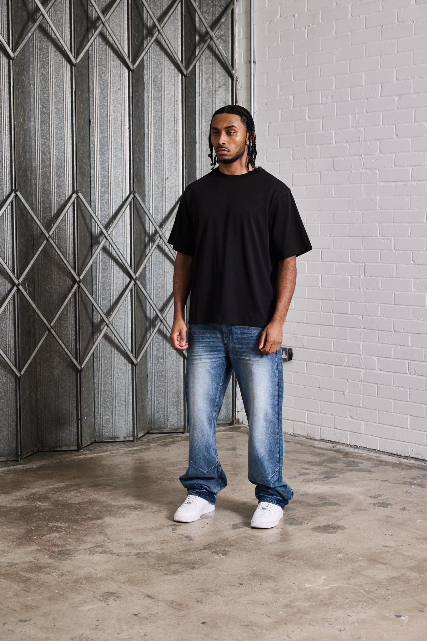 Benir Clothing Relaxed Ripple Denim - Classic Blue - Image 5