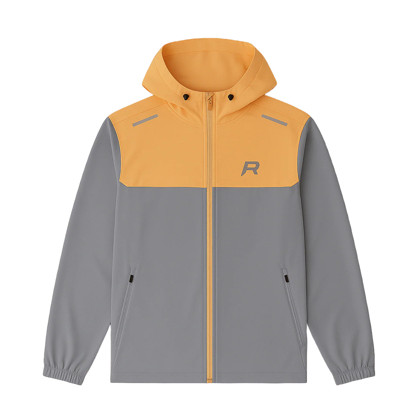 Reprimo Flight Windbreaker Jacket 'Grey Orange' - Image 2