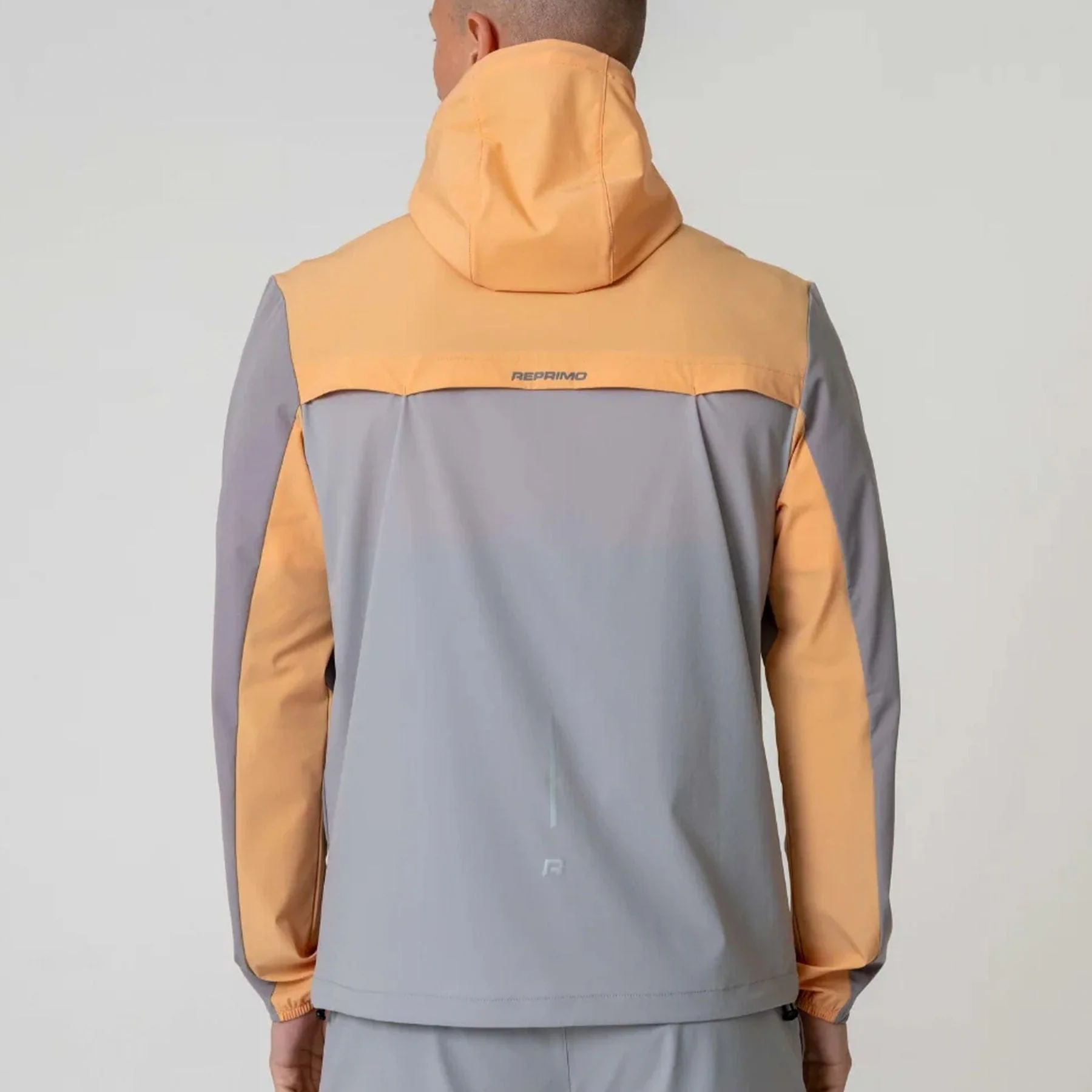 Reprimo Flight Windbreaker Jacket 'Grey Orange' - Image 3