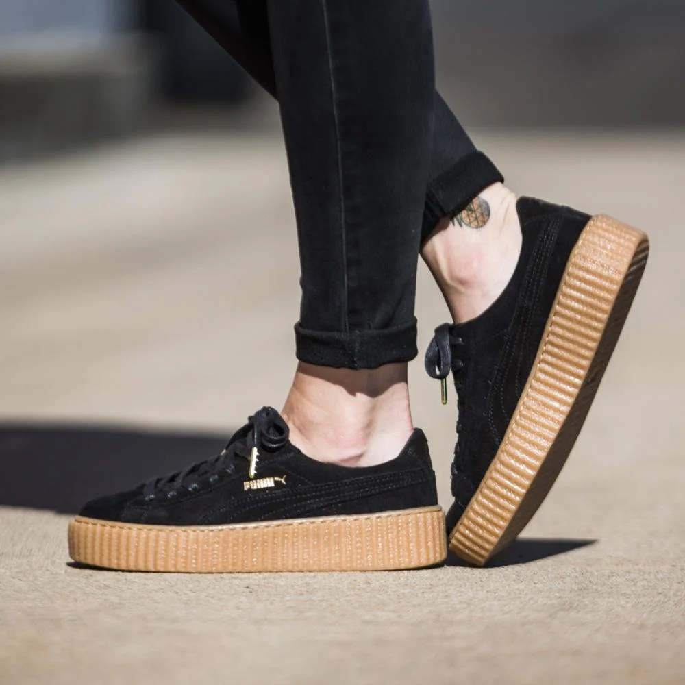 Rihanna x PUMA Suede Creeper Black-Gum - Image 8