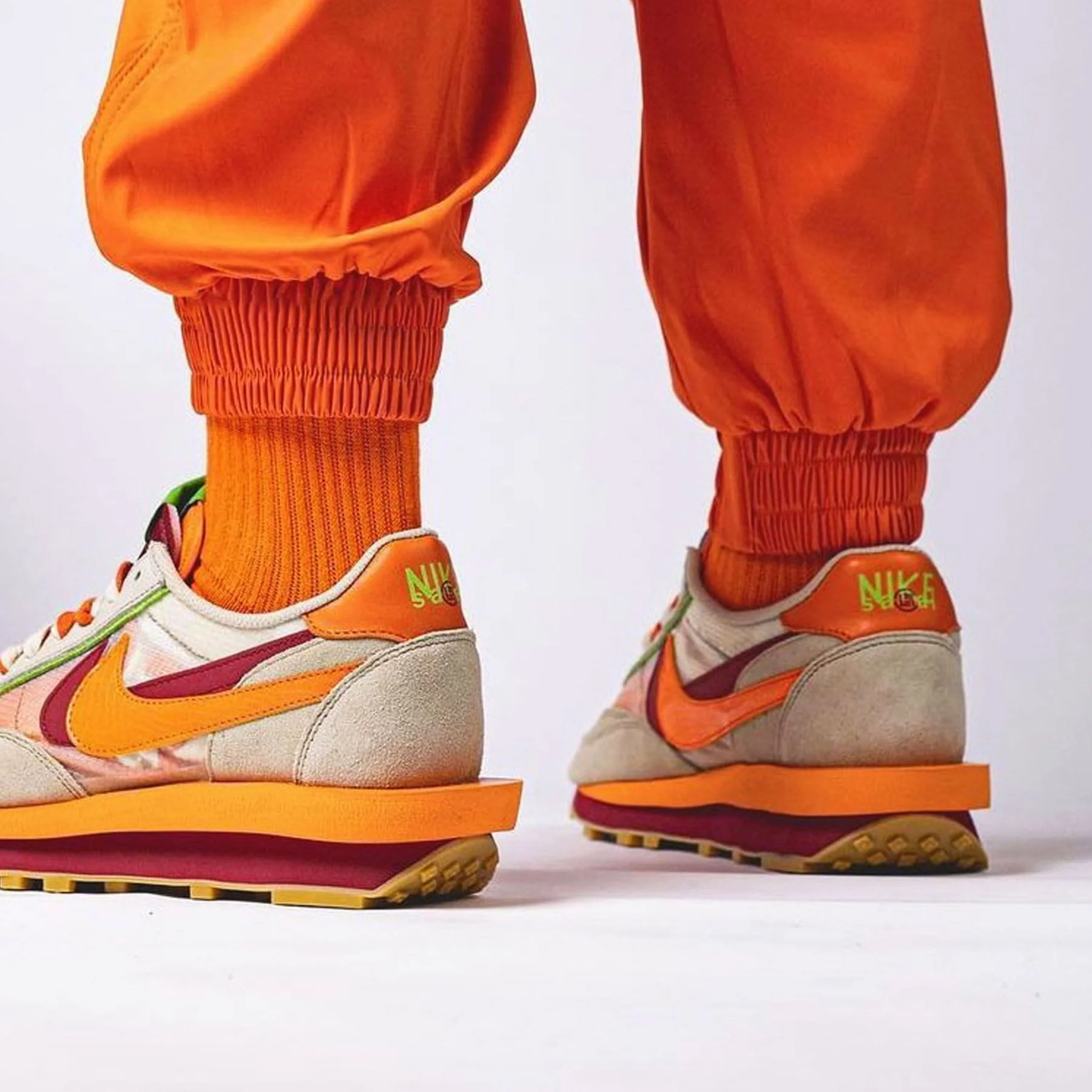 sacai x Clot x LDWaffle 'Net Orange Blaze' - Image 7