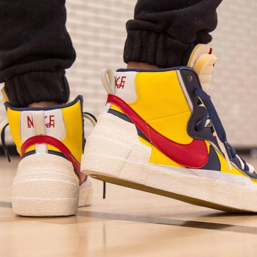 Sacai x Nike Blazer Mid 'Maize Navy' - Image 7