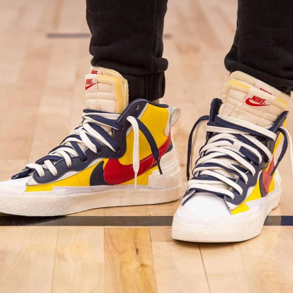 Sacai x Nike Blazer Mid 'Maize Navy' - Image 8