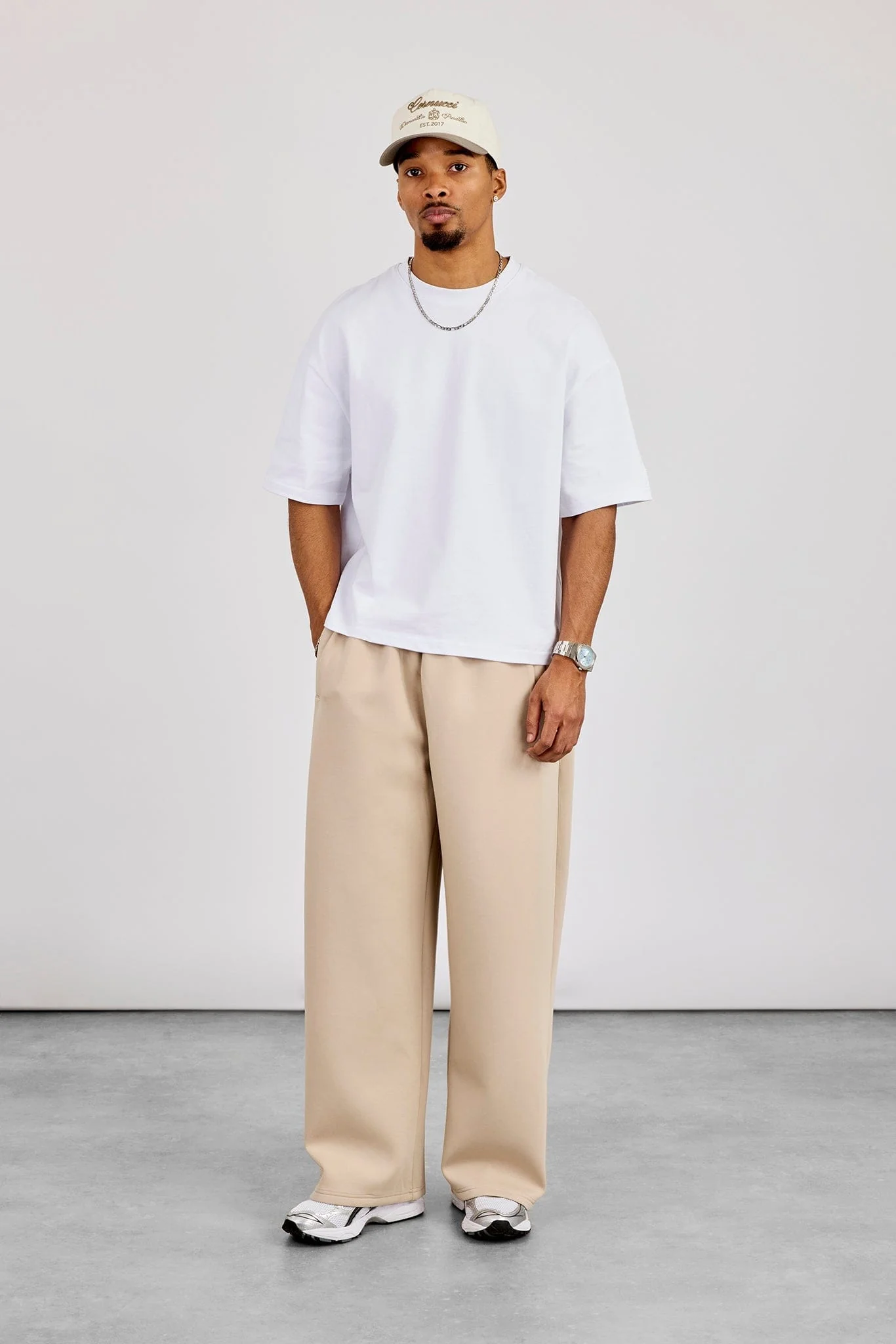 Cernucci Scuba Baggy Fit Trouser - Stone - Image 3