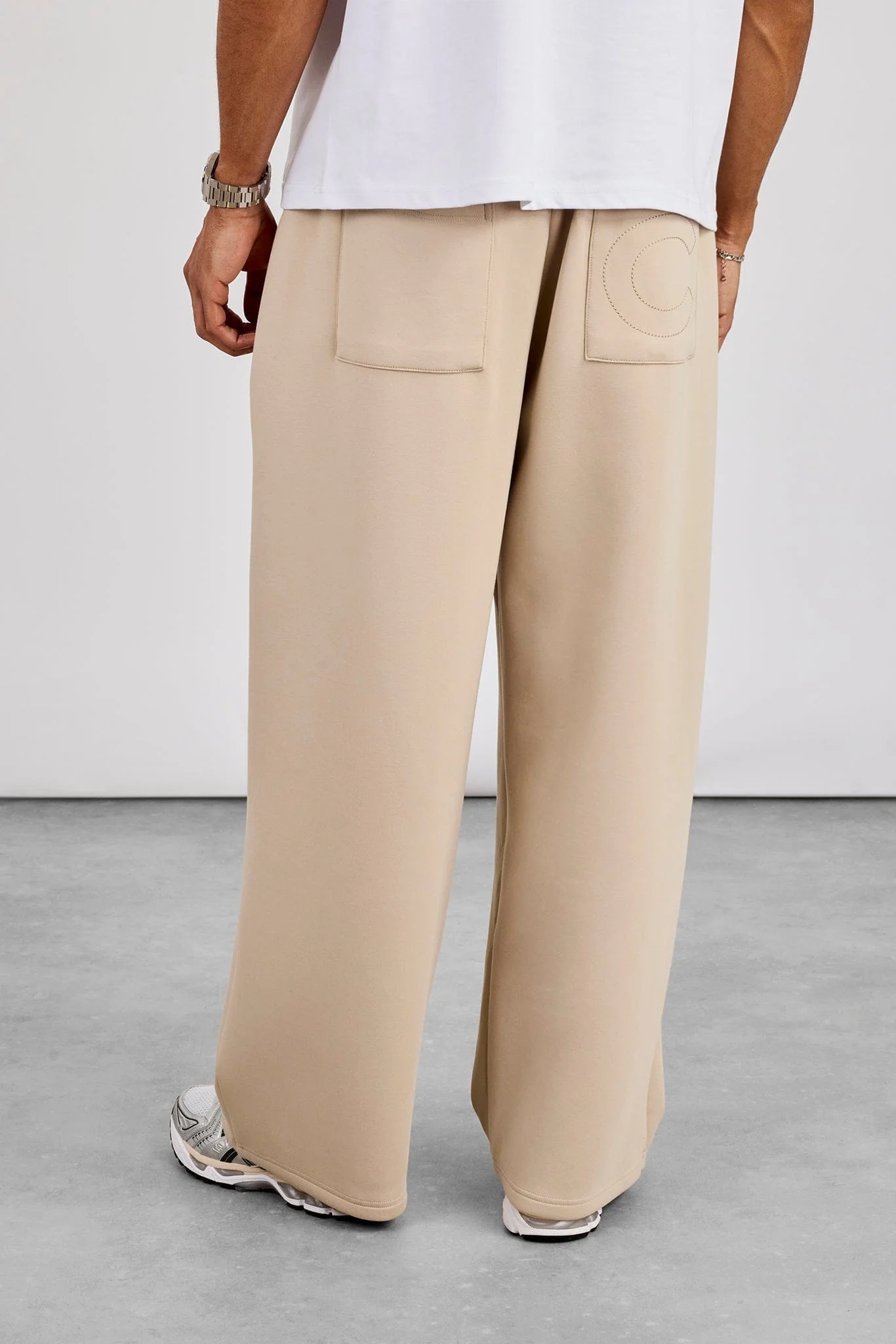 Cernucci Scuba Baggy Fit Trouser - Stone - Image 4