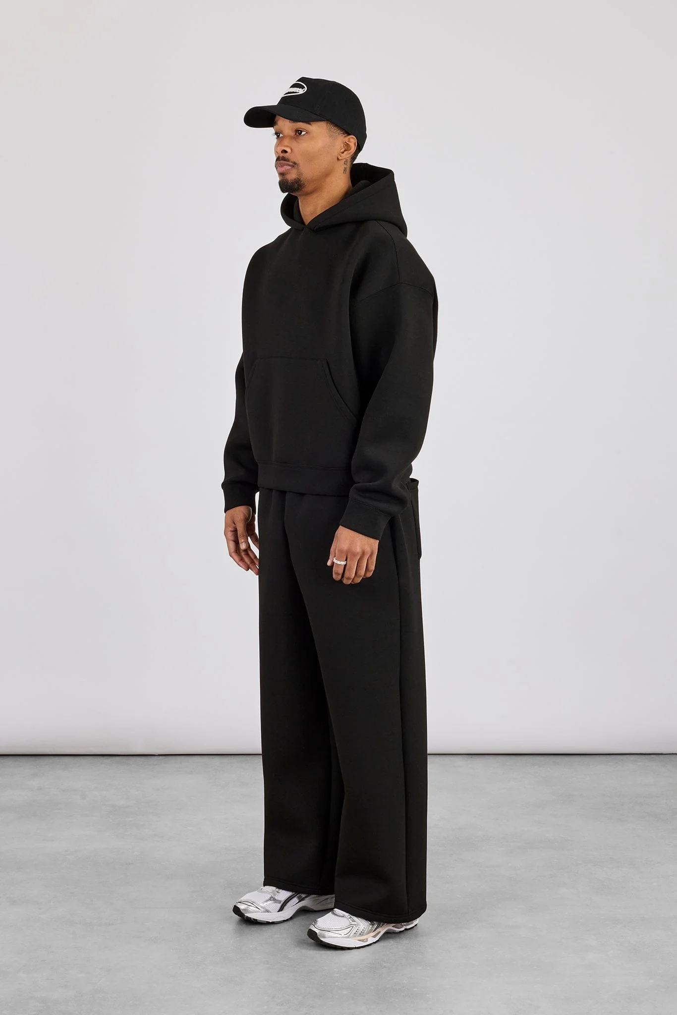 Cernucci Scuba Boxy Hoodie & Baggy Fit Trouser - Black - Image 2