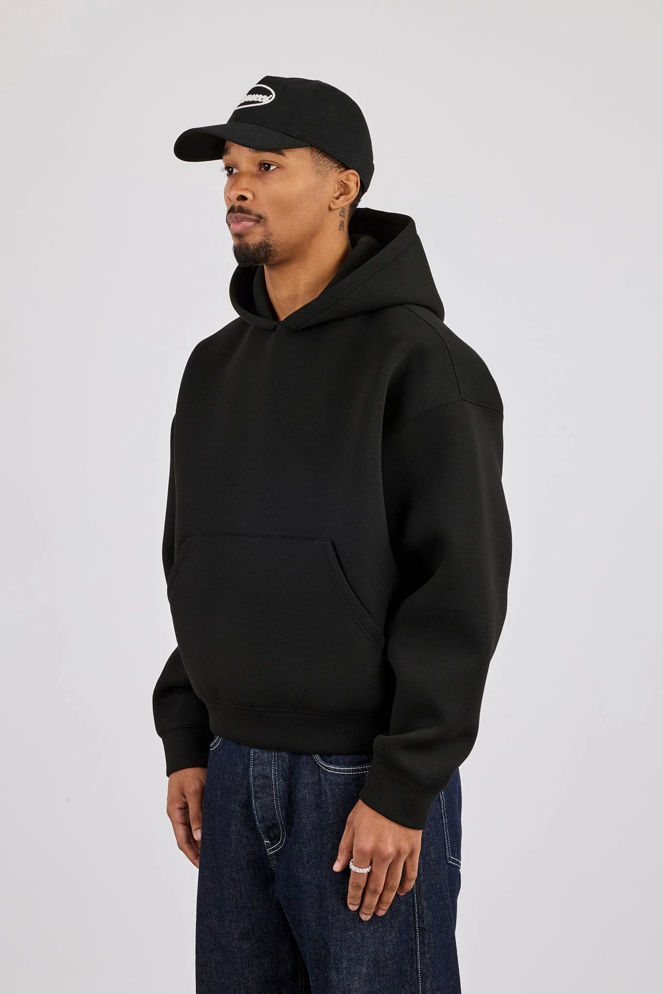 Cernucci Scuba Boxy Hoodie  - Black - Image 3