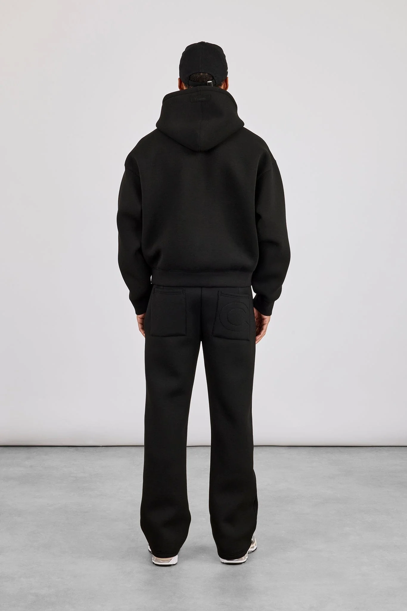 Cernucci Scuba Boxy Hoodie & Relaxed Trouser - Black - Image 3