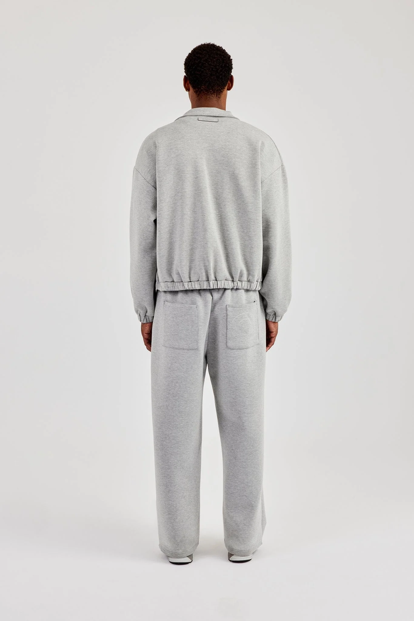 Cernucci Scuba Funnel Neck Jacket & Baggy Fit Trouser - Grey - Image 4