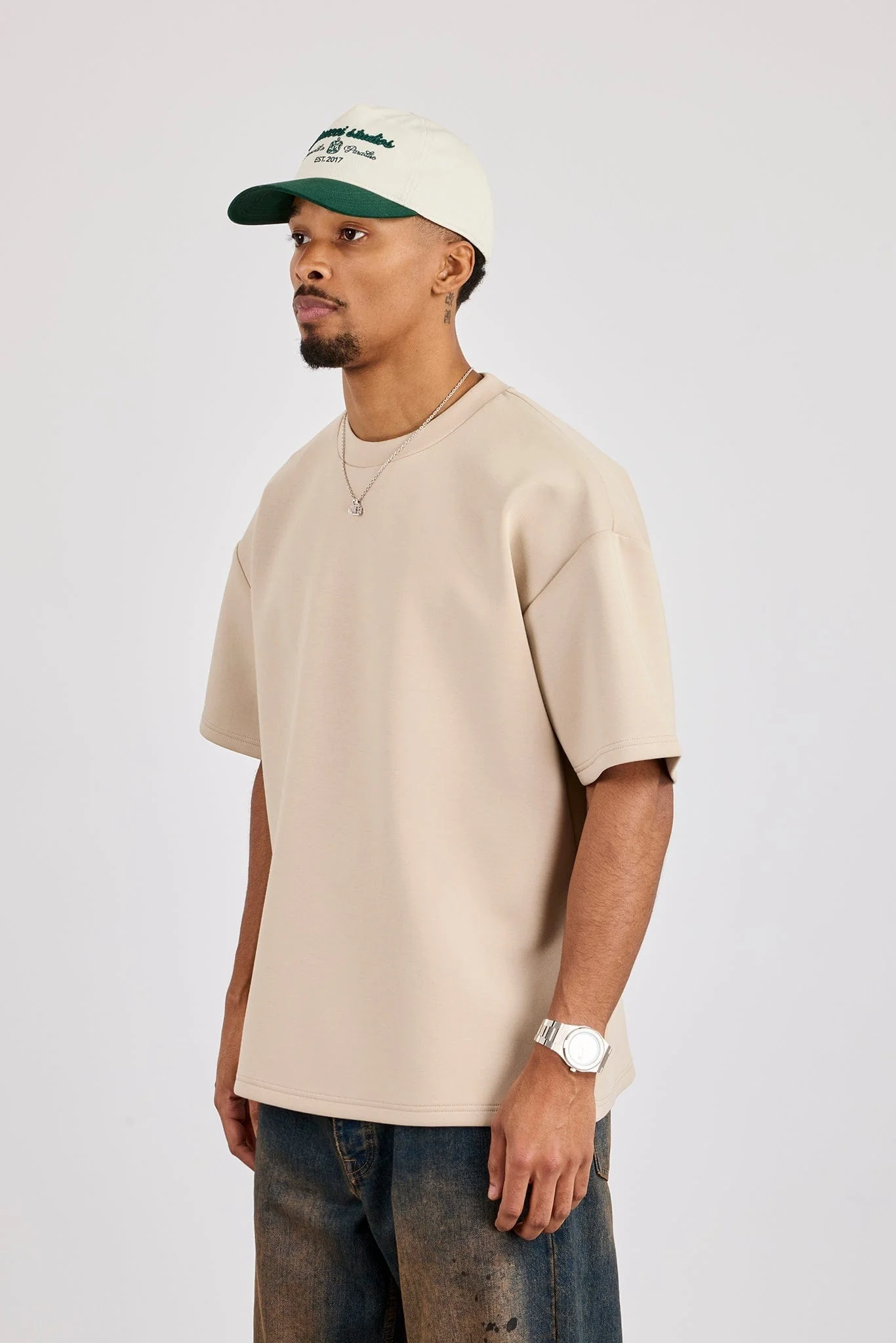 Cernucci Scuba Oversized T-Shirt - Stone - Image 2