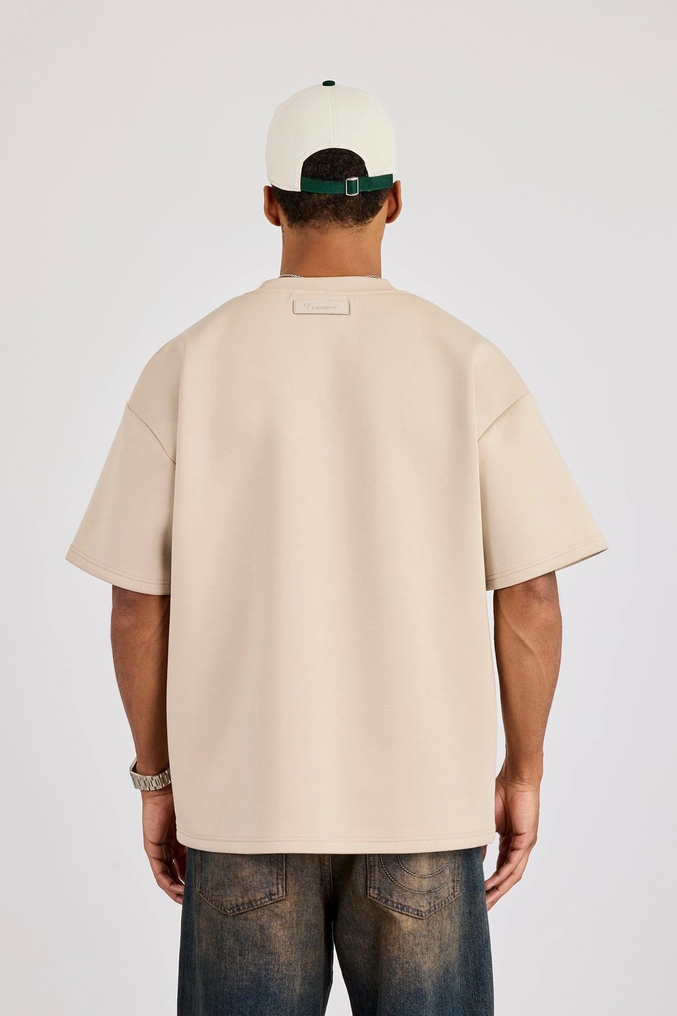 Cernucci Scuba Oversized T-Shirt - Stone - Image 3