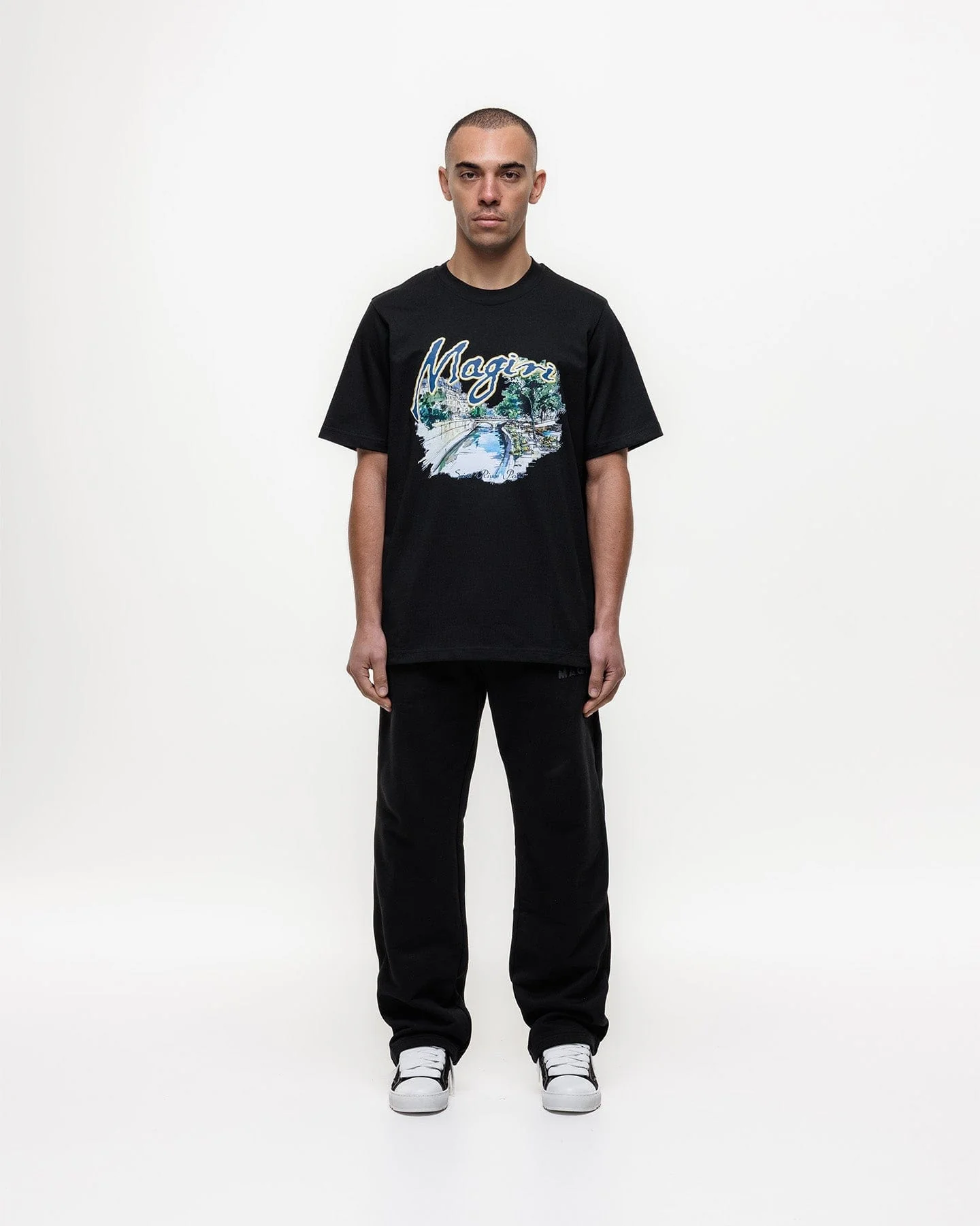 Magiri Seine River Printed T-Shirt 'Black' - Image 3